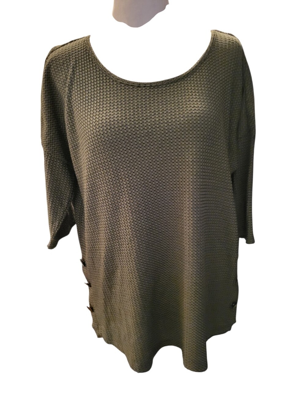 A.U.M Textured Knit Sweater Green sz L